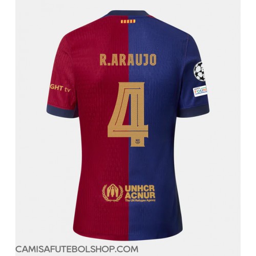 Camisa de time de futebol Barcelona Ronald Araujo #4 Replicas 1º Equipamento 2024-25 Manga Curta